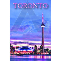 TORONTO POST CARD VIEW OF TORONTO'S CITY LIGHTS 