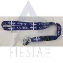 QUEBEC BLUE LANYARD WITH DETACHABLE CLIP
