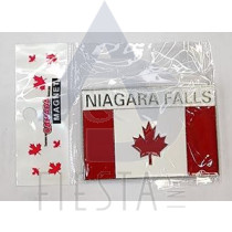 NIAGARA FALLS METAL RECTANGLE FLAG MAGNET