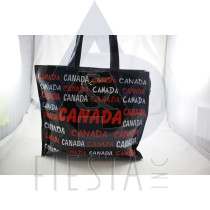 CANADA LARGE PVC TOTE BAG WITH RED/WHITE WORDING 