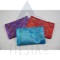 CANADA SATIN COIN PURSE ASSORTED COLORS