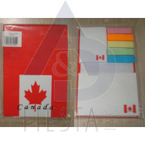 CANADA NOTE PAD WITH ASSORTED COLORS BOOK MARKS
