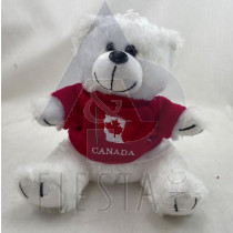 CANADA PLUSH 7" WHITE BEAR WITH SWEATER