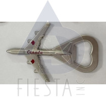 CANADA METAL AIRPLANE WITH BOTTLE OPENER MAGNET 