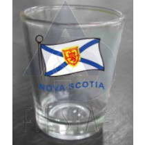 NOVA SCOTIA SHOT GLASS WITH WAVY FLAG