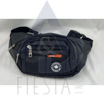 CANADA POLYESTER BLACK WAIST BAG 35X15 CM WITH 4 ZIPPERS WITH LOGO STYLE 1