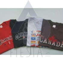 CANADA CHILDREN'S COLORED T-SHIRTS ASSORTED DESIGNS & SIZES